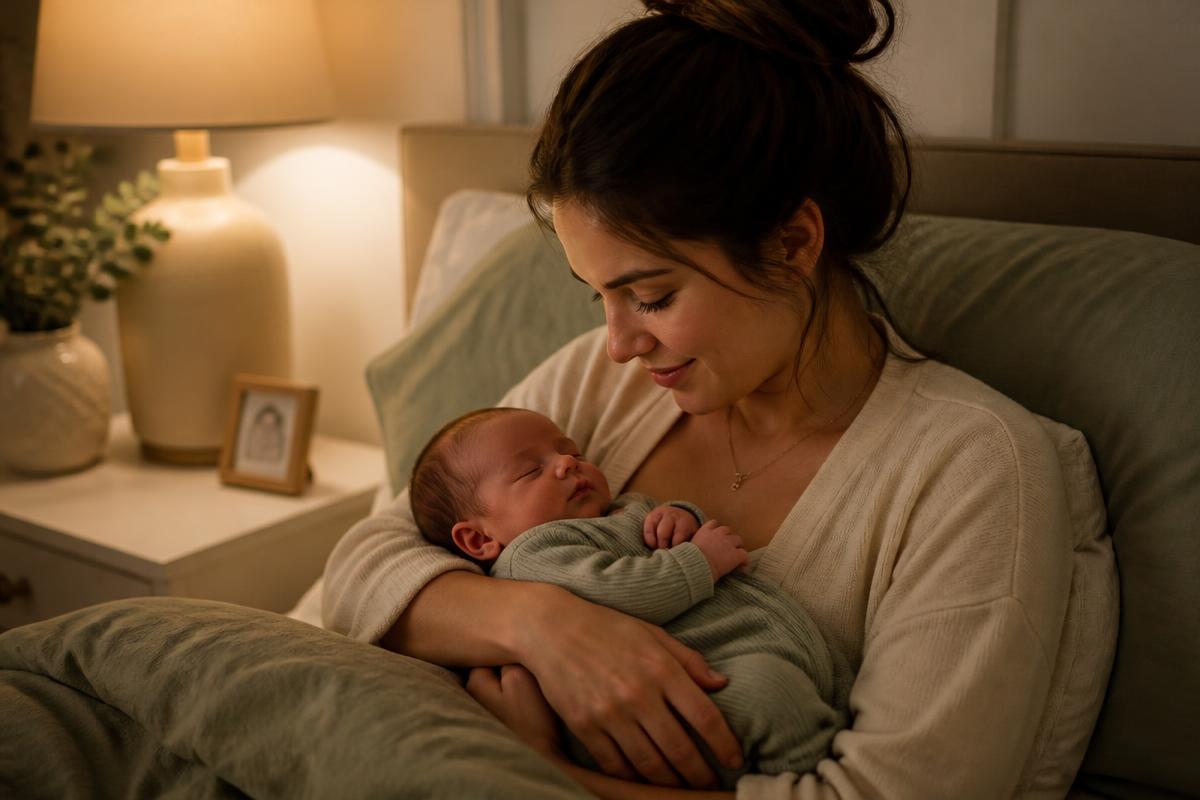 VSL thumbnail — mãe com bebê